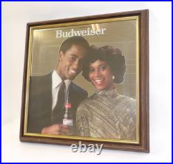 1983 Anheuser Busch Budweiser Black Americana Couple Vintage Tavern Bar Sign