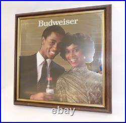 1983 Anheuser Busch Budweiser Black Americana Couple Vintage Tavern Bar Sign