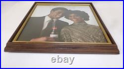 1983 Anheuser Busch Budweiser Black Americana Couple Vintage Tavern Bar Sign