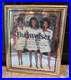 1990's Budweiser Mirrored Sign Black Americana Girls RARE ADVERTISING VTG RETRO