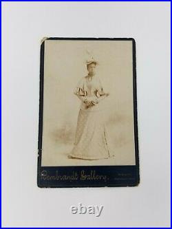19th Century Cabinet Card Photograph Young African American Lady