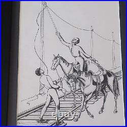 19th To 20th Century Black Americana Drawing Illustration Collection Horse Tent