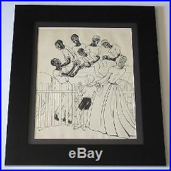 19th To 20th Century Black Americana Drawing Illustration Collection Unusual Old