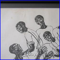 19th To 20th Century Black Americana Drawing Illustration Collection Unusual Old