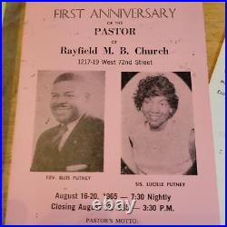 1st Anniversary 1965 African American Program Rev Ellis Putney Sister