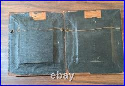 2 Framed Antique Daguerreotype Photos Marshall Fields Victorian Man & Woman Chi
