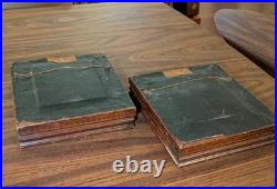 2 Framed Antique Daguerreotype Photos Marshall Fields Victorian Man & Woman Chi