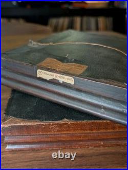 2 Framed Antique Daguerreotype Photos Marshall Fields Victorian Man & Woman Chi