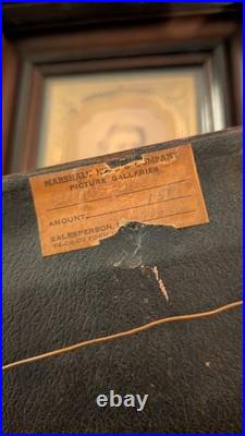 2 Framed Antique Daguerreotype Photos Marshall Fields Victorian Man & Woman Chi