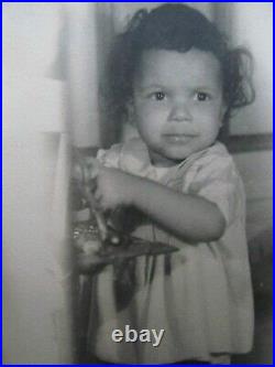 2 RARE Large Antique Baby Photos, Cute African American Baby, Greenwood, Miss