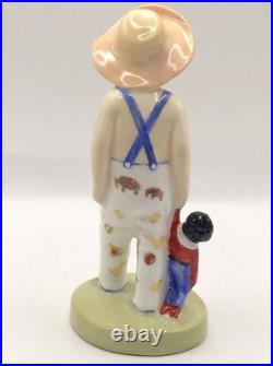 2 Rare Royal Doulton Figurines Black Americana Bunnykins Pajamas