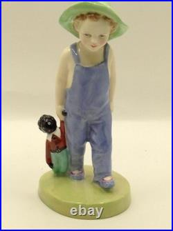 2 Rare Royal Doulton Figurines Black Americana Bunnykins Pajamas