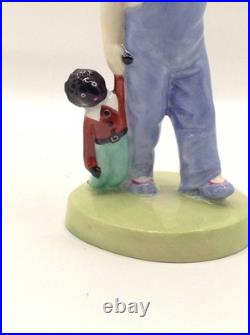 2 Rare Royal Doulton Figurines Black Americana Bunnykins Pajamas