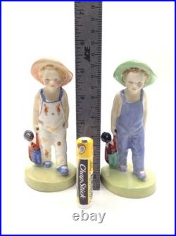 2 Rare Royal Doulton Figurines Black Americana Bunnykins Pajamas