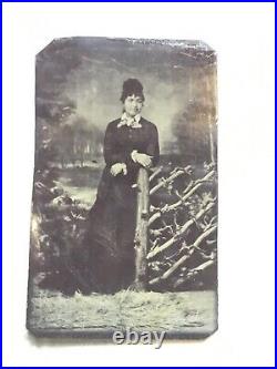 2 XXX RARE EARLY 1800's Tintype 1800 AFRICAN AMERICAN LADY NAME SU BENNY PHOTO