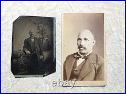 2 XXX RARE EARLY 1800's Tintype & late 1800 AFRICAN AMERICAN MAN PHOTO LOT