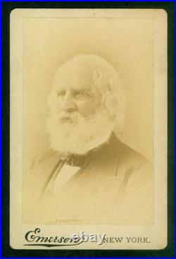 20-2, 017-01, 1870s, Cabinet Card, Henry Wadsworth Longfellow (1807-1882) Writer