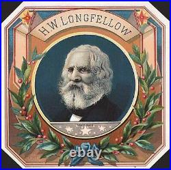 20-2, 017-01, 1870s, Cabinet Card, Henry Wadsworth Longfellow (1807-1882) Writer