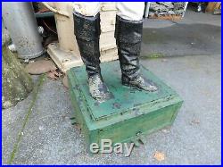 2x Antique 1900-20's Horse Lawn Jockey, Cast Iron withPaint 46 MATCHED PAIR LOOK