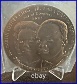 3 Dr. Martin Luther King, Jr. & Coretta Scott King Bronze Replica Medal sealed