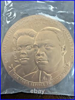 3 Dr. Martin Luther King, Jr. & Coretta Scott King Bronze Replica Medal sealed