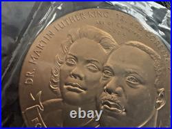 3 Dr. Martin Luther King, Jr. & Coretta Scott King Bronze Replica Medal sealed