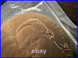 3 Dr. Martin Luther King, Jr. & Coretta Scott King Bronze Replica Medal sealed