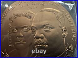 3 Dr. Martin Luther King, Jr. & Coretta Scott King Bronze Replica Medal sealed