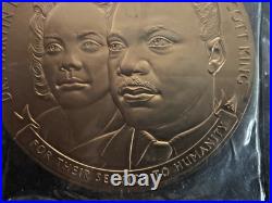 3 Dr. Martin Luther King, Jr. & Coretta Scott King Bronze Replica Medal sealed