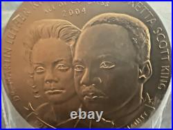 3 Dr. Martin Luther King, Jr. & Coretta Scott King Bronze Replica Medal sealed