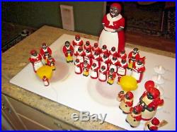 31pcs AUNT JEMIMA SPICE SET COOKIE JAR SHAKERS C&S SYRUP F & F MOLD & DIE WORKS