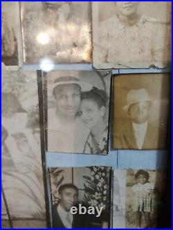 33 vintage antique African-American photos in frame photo booth