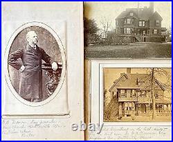 4 cabinet cards of F A Dewson Esq. & Homestead Newtonville Massachusetts