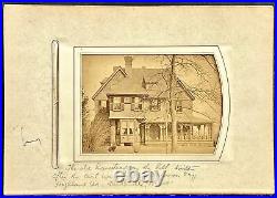 4 cabinet cards of F A Dewson Esq. & Homestead Newtonville Massachusetts