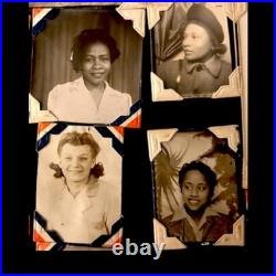 40s Black American Vintage Album Page Photo Booth Friends Dapper Gent & Singers