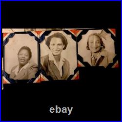 40s Black American Vintage Album Page Photo Booth Friends Dapper Gent & Singers