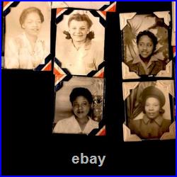 40s Black American Vintage Album Page Photo Booth Friends Dapper Gent & Singers