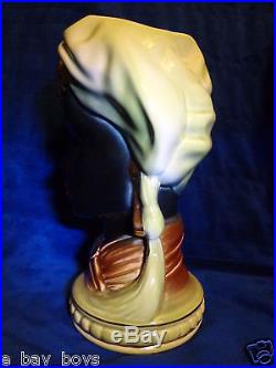 50's-60's NUBIAN AFRICAN AMERICANA 9-1/2in. HEAD VASE RARE & VERY COLLECTIBLE