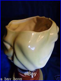 50's-60's NUBIAN AFRICAN AMERICANA 9-1/2in. HEAD VASE RARE & VERY COLLECTIBLE
