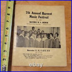 7th Annual Harvest 1962 African American Rayfield Chruch Rare Vintage