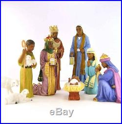 9 Piece Nativity Set African American NEW