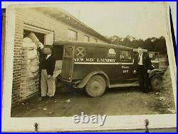 9 VINTAGE 1920s 8x10 COMMERCIAL LAUNDRY PHOTOS! GASTONIA, NC! ORIGINAL ALBUM