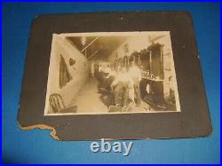 AFRICAN AMERICAN BARBER SHOP INTERIOR 1920's PHOTOGRAPH AMERICANA FOLK RARE