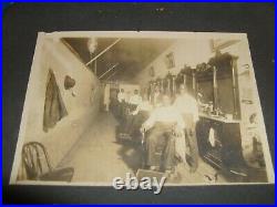 AFRICAN AMERICAN BARBER SHOP INTERIOR 1920's PHOTOGRAPH AMERICANA FOLK RARE