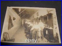 AFRICAN AMERICAN BARBER SHOP INTERIOR 1920's PHOTOGRAPH AMERICANA FOLK RARE