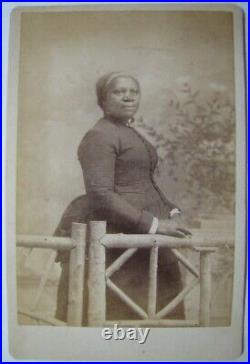 AFRICAN AMERICAN WOMAN CABINET CARD PHOTOGRAPH Wife of Minister MONTOUR FALLS NY
