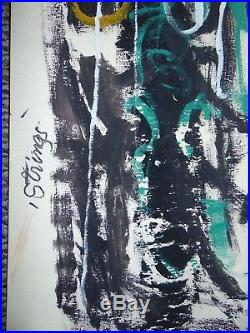 ANDREW TURNER 6' Green Modern Musical Abstract Painting Africa American Signed