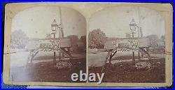 ANTIQUE 1870s CASKETS COFFINS BOTTOM UP POSTER FOLK ART BOW NH STEREOVIEW PHOTO