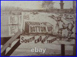 ANTIQUE 1870s CASKETS COFFINS BOTTOM UP POSTER FOLK ART BOW NH STEREOVIEW PHOTO