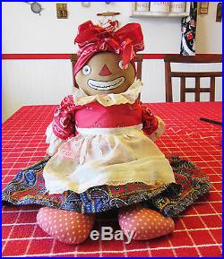 ANTIQUE BLACK AMERICANA JOHN GRUELLE'S BELOVED BELINDY RAG DOLL1926SIGNED